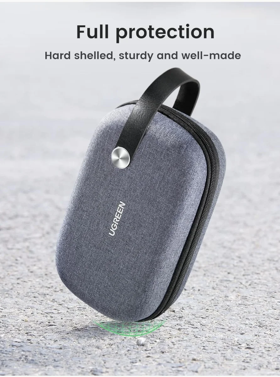 UGREEN Electronics Accessories Travel Organizer – Hard Case (Grey)